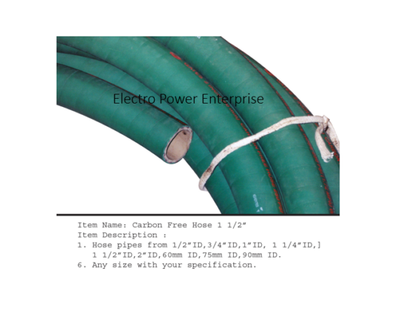 Induction Furnace Carbon Free Rubber Hoses