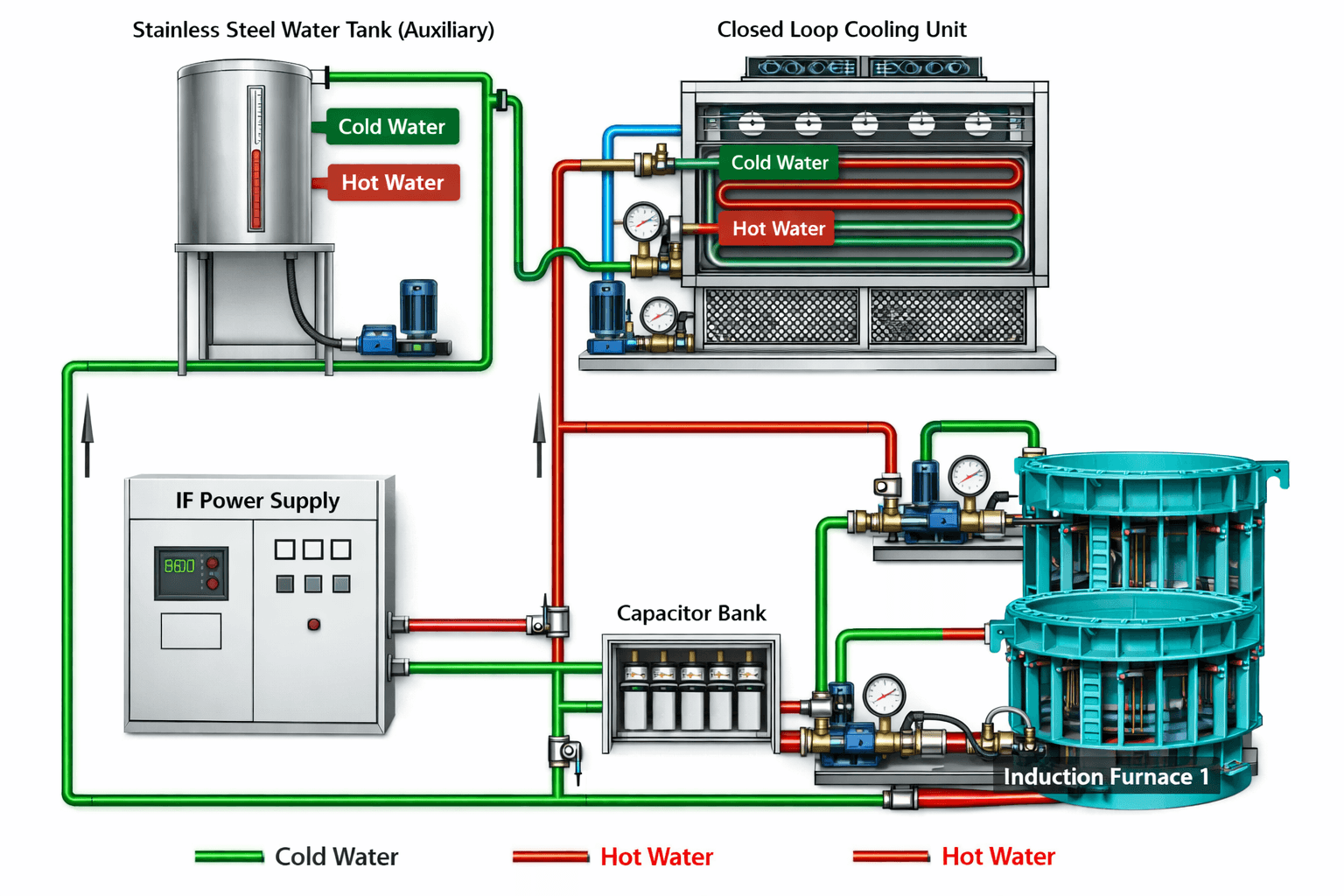 Low Power / Slow Melt in an Induction Furnace? Parts to Check First (Capacitors, Yokes, Cooling, Cables)