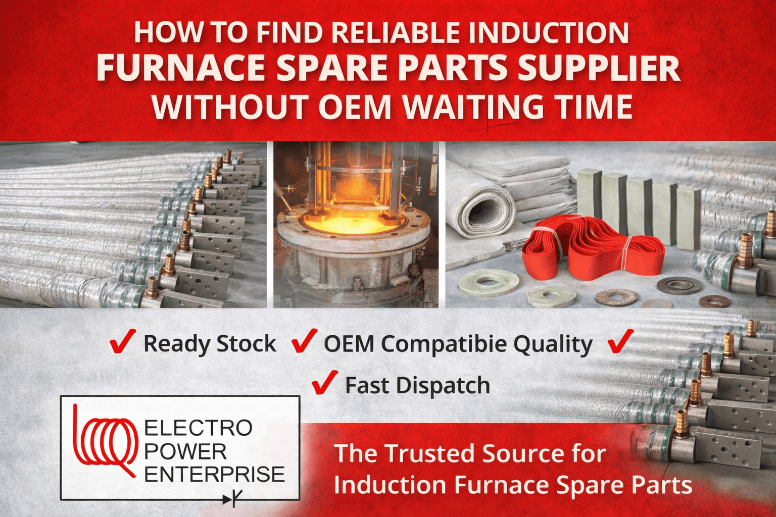 How to Find Reliable Induction Furnace Spare Parts Supplier Without OEM Waiting Time